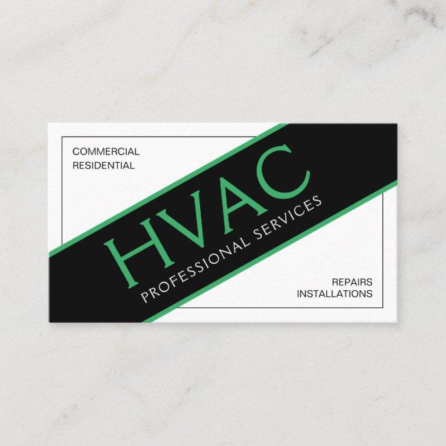 Carte de visite HVAC professionnel de refroidissem (Devant)