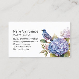 Carte De Visite Hydrangea violet se détachent avec charme