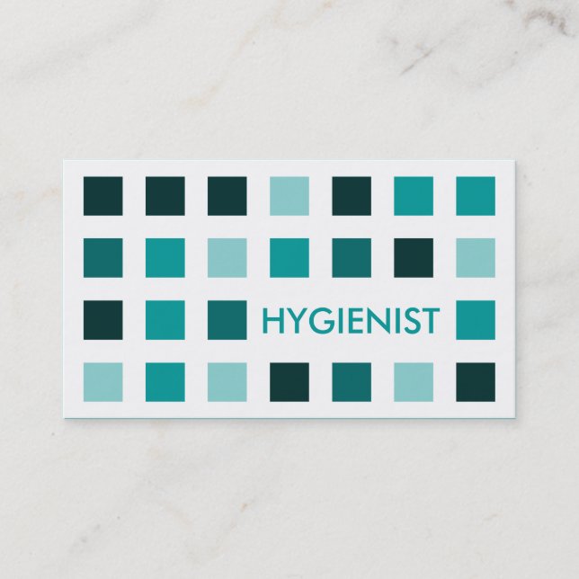 Carte De Visite HYGIÉNISTE (carrés de mod) (Devant)