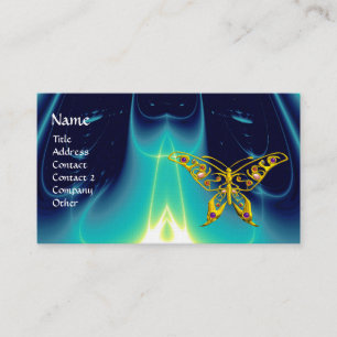 Carte De Visite HYPER BOUTEILLE / VAGUES LÉGÈRES, Aqua Blue, Turqu