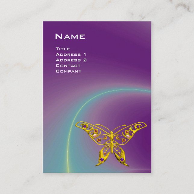 Carte De Visite HYPER BOUTEILLE / VAGUES LUMINEUSES, Rose, Violet, (Devant)