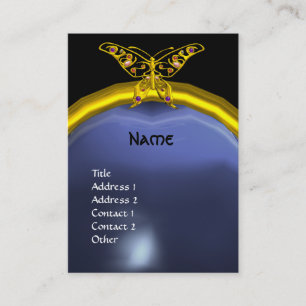 Carte De Visite HYPER BUTTERFLY TOPAZ MONOGRAS bleu jaune