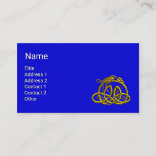 Carte De Visite HYPER DRAGON AVEC CELTIQUE D'OR KNOTS Imaginaire B