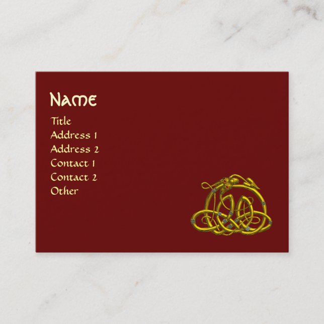 Carte De Visite HYPER DRAGON, rouge (Devant)