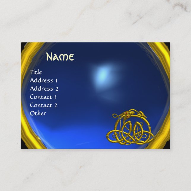 Carte De Visite HYPER DRAGON SAPPHIRE, bleu clair (Devant)