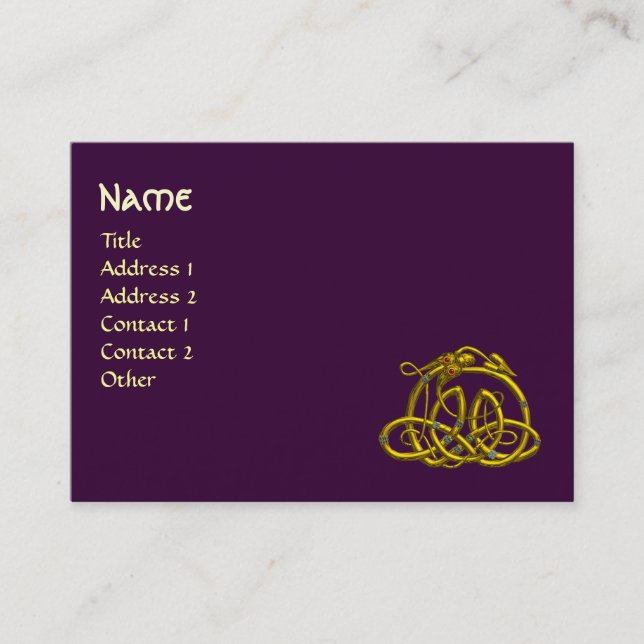 Carte De Visite HYPER DRAGON, violet (Devant)