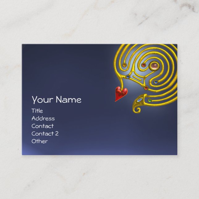 Carte De Visite HYPER LABYRINTH TOPAZ, noir rouge bleu (Devant)