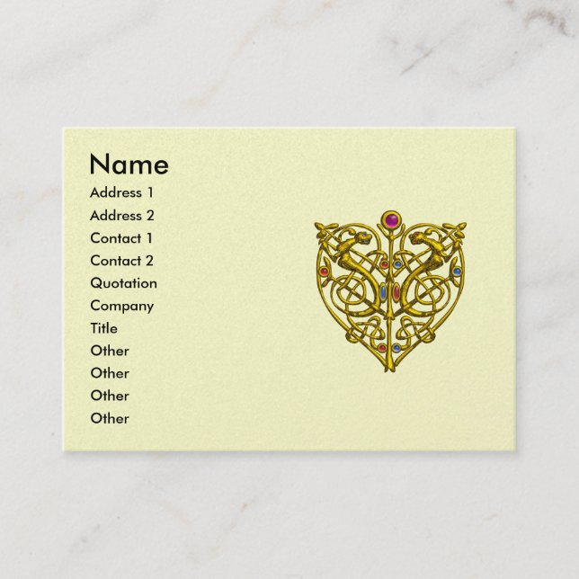 CARTE DE VISITE HYPER VALENTINE, COEUR DE COEUR D'AIGUILLE DE CELT (Devant)