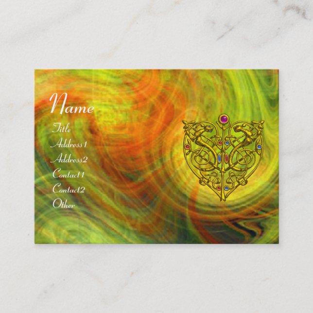 Carte De Visite HYPER VALENTINE, jaune orange (Devant)