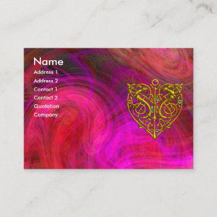 Carte De Visite HYPER VALENTINE, rose violet jaune rouge