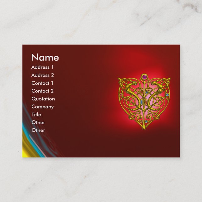 Carte De Visite HYPER VALENTINE RUBIS ,rouge (Devant)
