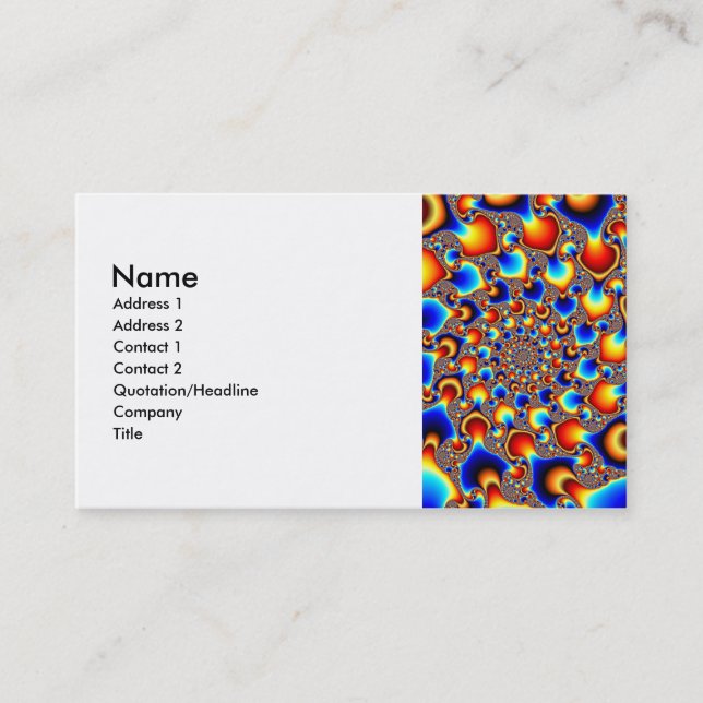 Carte De Visite Hypn0sis - Art fractal (Devant)