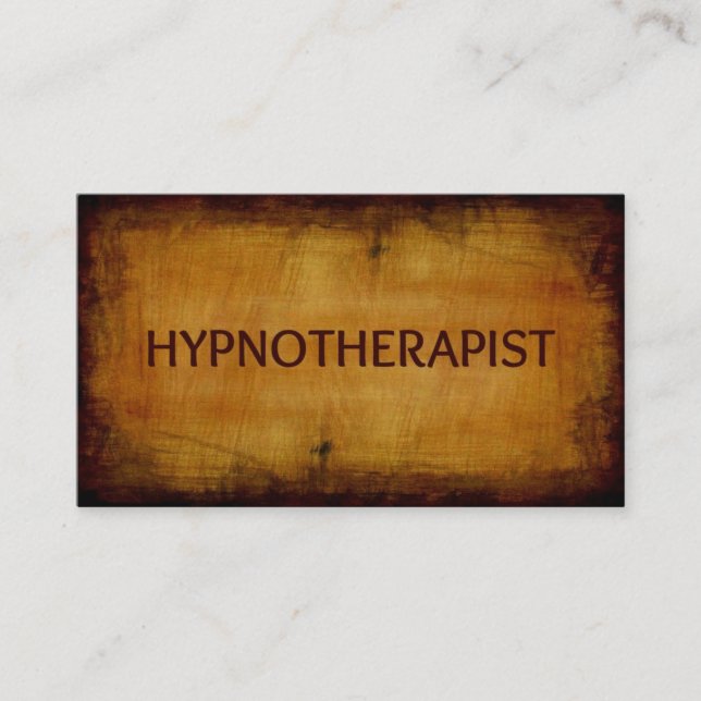 Carte De Visite Hypnothérapeute Grain de bois antique (Devant)