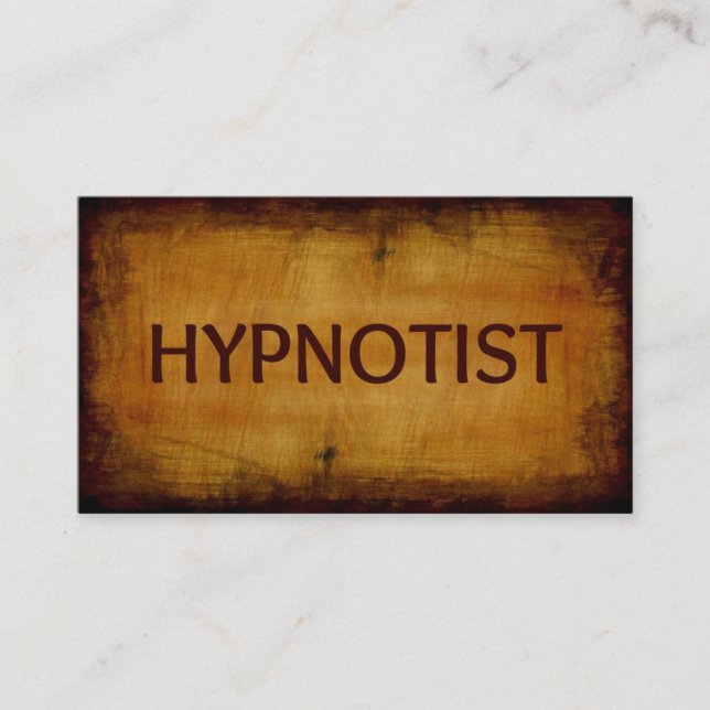 Carte De Visite Hypnotist Grain de bois antique (Devant)