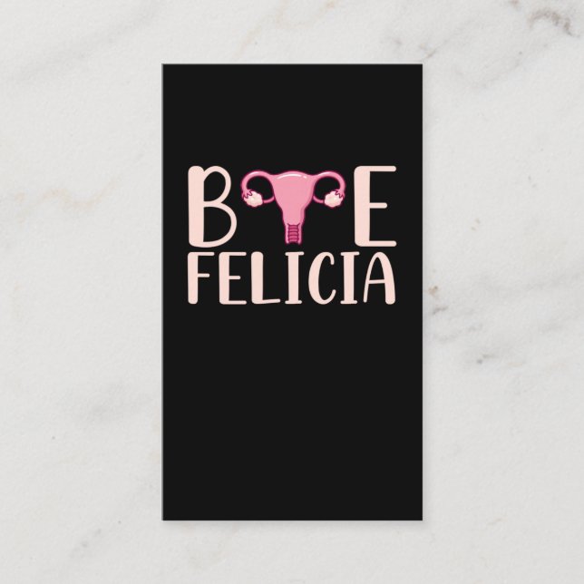 Carte De Visite Hystérectomie Chirurgie Support Uterus Suppression (Devant)