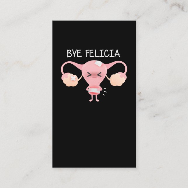 Carte De Visite Hystérectomie Support Uterus Suppression (Devant)
