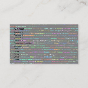 Carte de visite I de la conception I des textes de