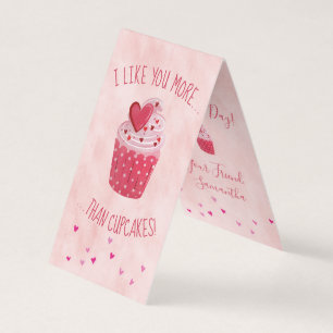 Carte De Visite I Like You More Than Cupcakes Valentine's Day Tags