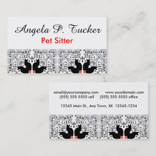 Carte De Visite I Love Black Cats Kaleidoscope