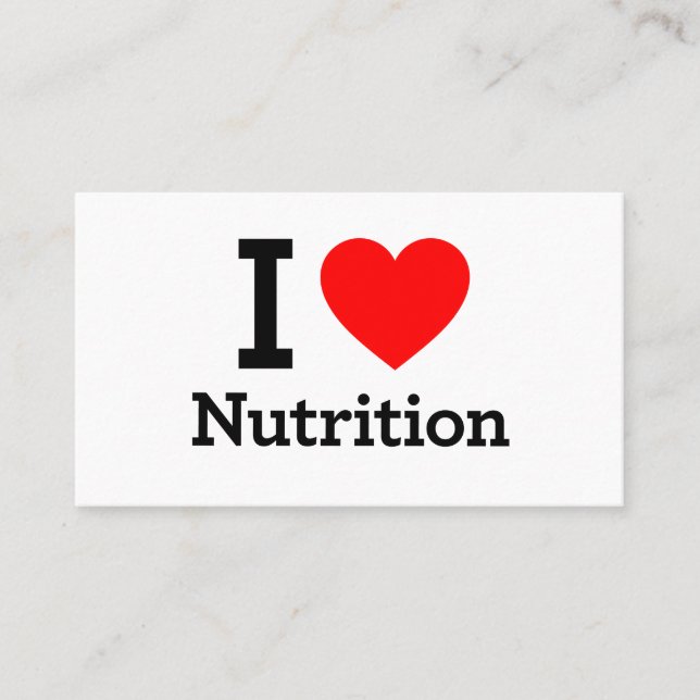 Carte De Visite I Love Nutrition (Devant)