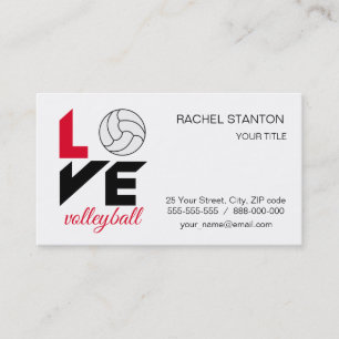 Carte De Visite I Love volleyball