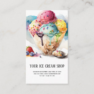 Carte De Visite Ice Cream Parlor business card