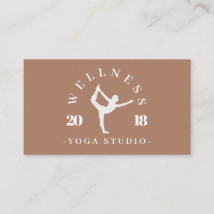 Carte De Visite Iced café couleur Wellness Yoga Studio Instructeur