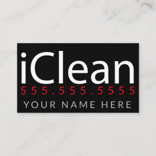 Carte De Visite iClean. Nettoyage de l'alimentation BusinessPromo