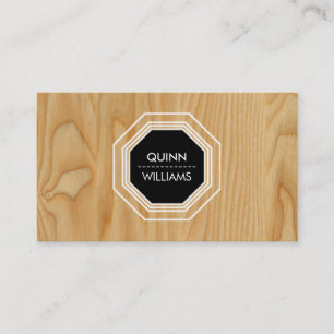 Carte De Visite ICON MODERNE LOGO simple octogon en bois géométriq