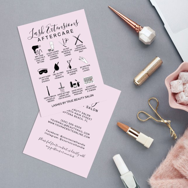 Carte De Visite Icône Aftercare Extensions purple simples (Créateur téléchargé)