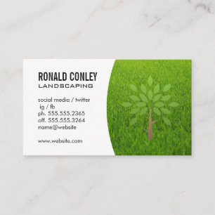 Carte De Visite Icône Arbre à Herbes Paysager