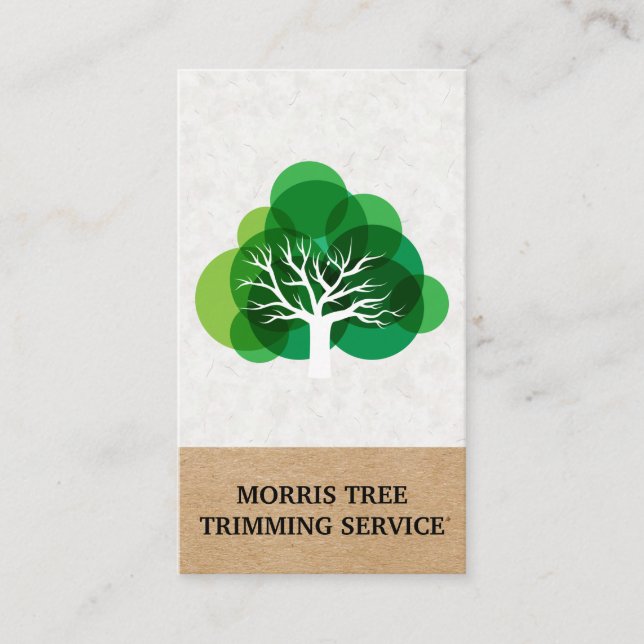 Carte De Visite Icône Arbre | Paysage | Gardener (Devant)