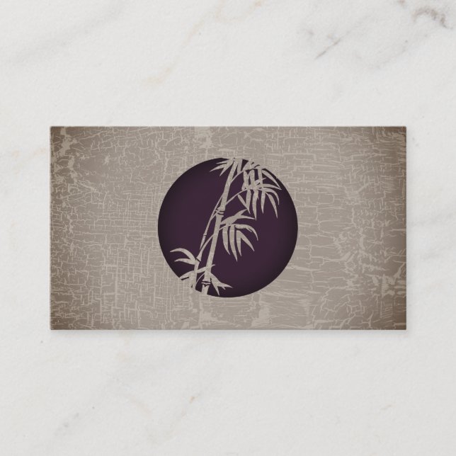 Carte De Visite Icône Bambou | Arrière - plan de texture (Devant)