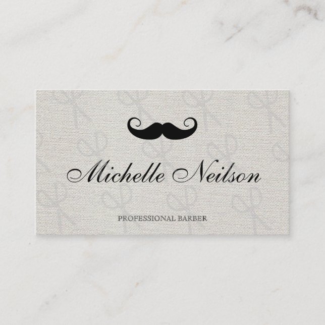 Carte De Visite Icône Barber Mustache (Devant)