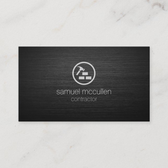 Carte De Visite Icône Bricks marteau de l'entrepreneur Techniques  (Devant)