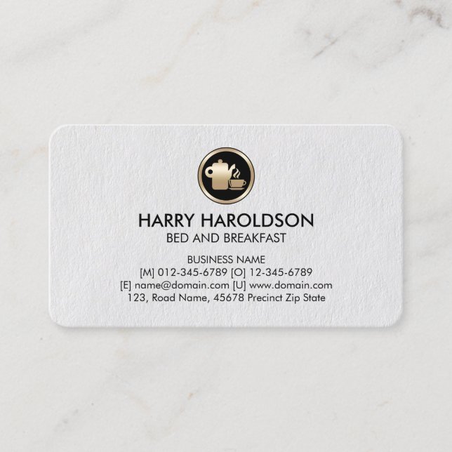Carte De Visite Icône café petit déjeuner Premium BusinessCard (Devant)