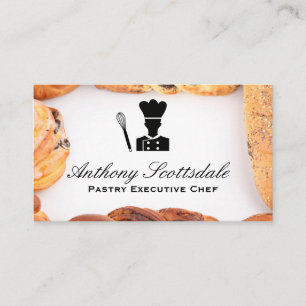 Carte De Visite Icône Chef Whisk   Pâtisseries