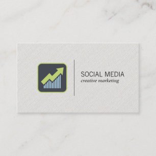 Carte De Visite Icône Croissance   Marketing des médias sociaux
