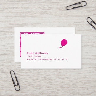 Carte De Visite Icône de ballon flottant | Couleur modifiable | Co