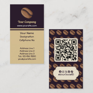 Carte De Visite Icône de café
