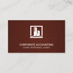 Carte De Visite Icône de construction d'entreprise   Texture en cu