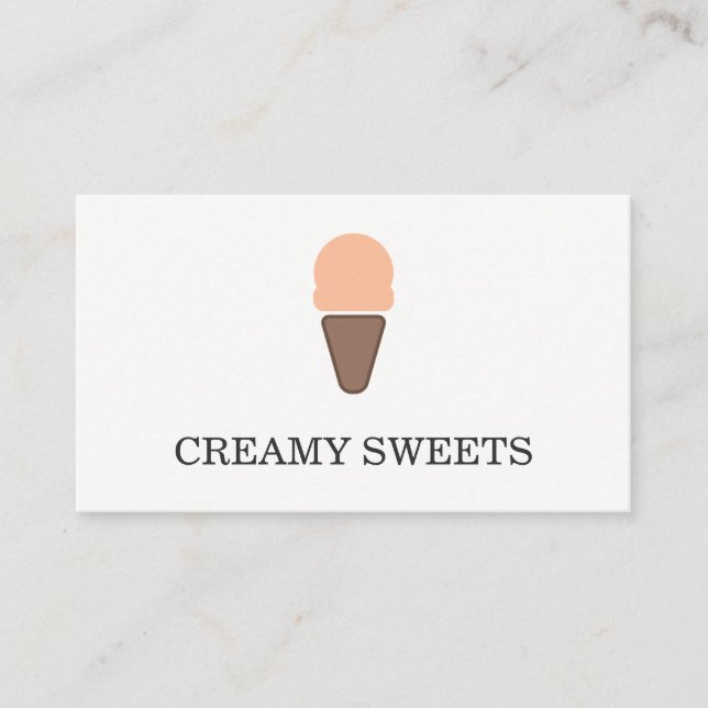 Carte De Visite Icône de crème glacée Sherbet (Devant)