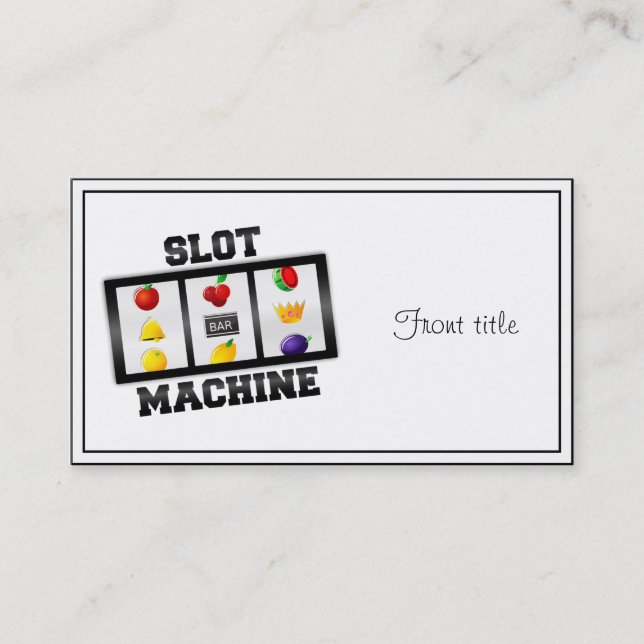Carte De Visite Icône de la machine à sous inclinée (Devant)