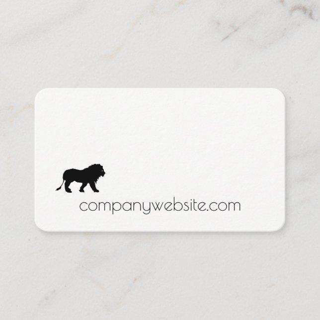 Carte De Visite Icône de lion / Finance (Devant)