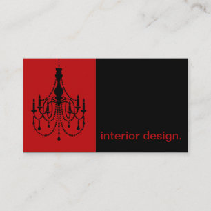 Carte De Visite Icône de silhouette de lustre - design d'intérie