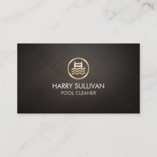 Carte De Visite Icône d'eau de nettoyage de piscine