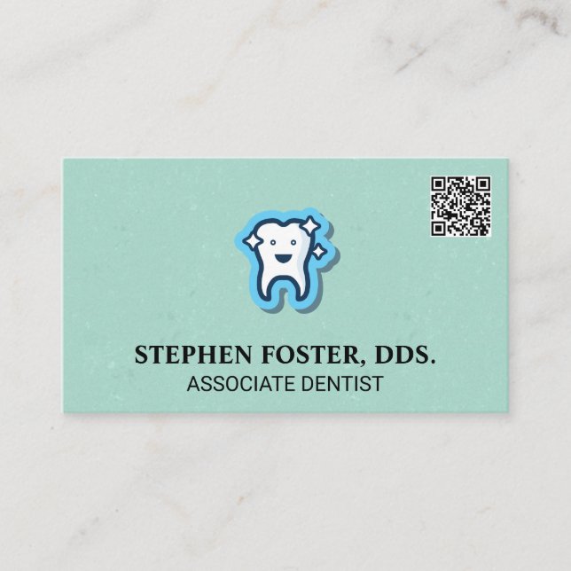 Carte De Visite Icône dent mousseuse | Code QR (Devant)