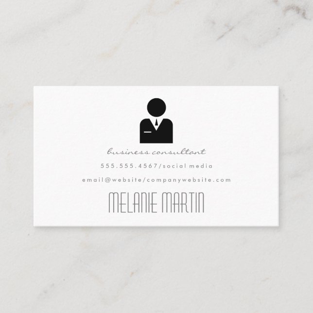 Carte De Visite Icône d'entreprise (Devant)
