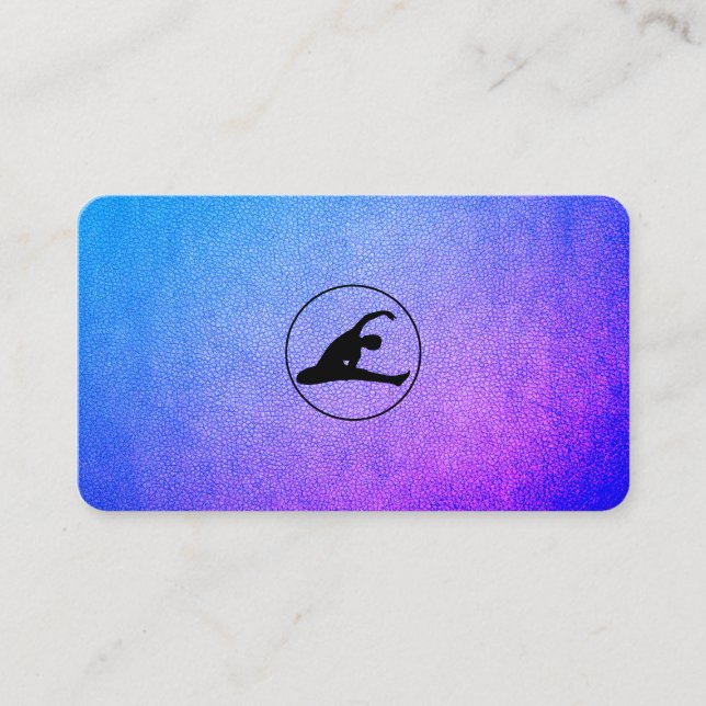 Carte De Visite Icône d'étirement du yoga (Devant)