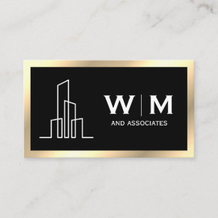 Carte De Visite Icône Immobilier   Responsable de l'entreprise imm